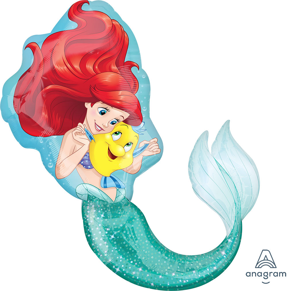 34 Inch Disney Princess Ariel The Little Mermaid Supershape Foil Balloon