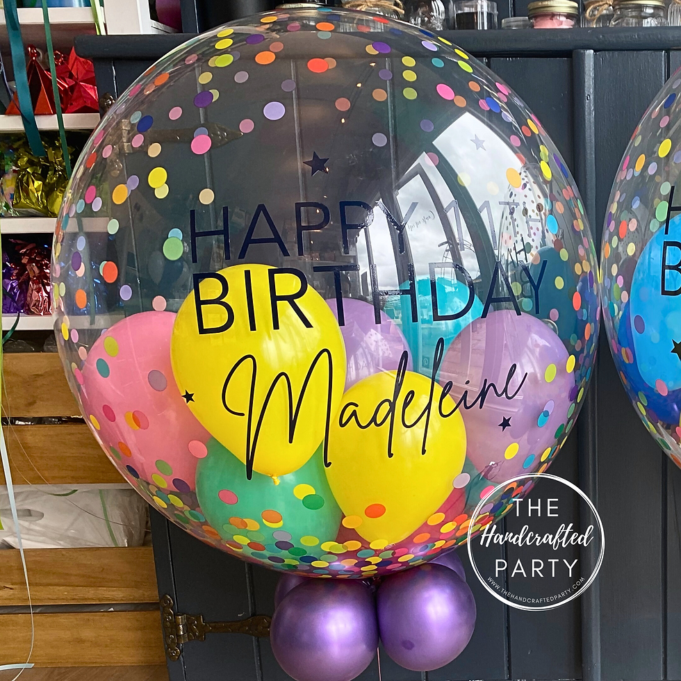 Thumbnail: Birthday Colourful Confetti Dots Personalised Bubble Balloon