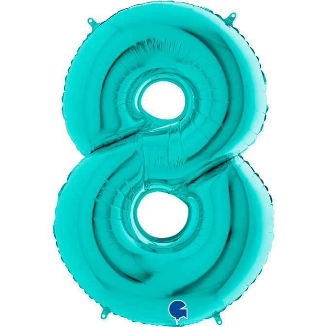 Thumbnail: 40 Inch Tiffany Blue Foil Number Balloon
