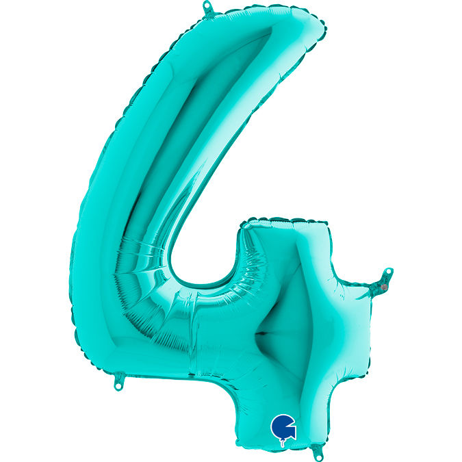 Thumbnail: 40 Inch Tiffany Blue Foil Number Balloon