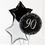 Thumbnail: 90th Birthday Black, Gold & Silver Age 90 Foil Balloon Bunch