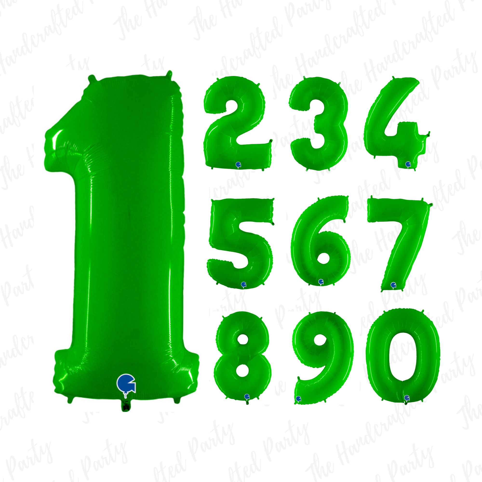 40 Inch Fluorescent Green Number Balloon