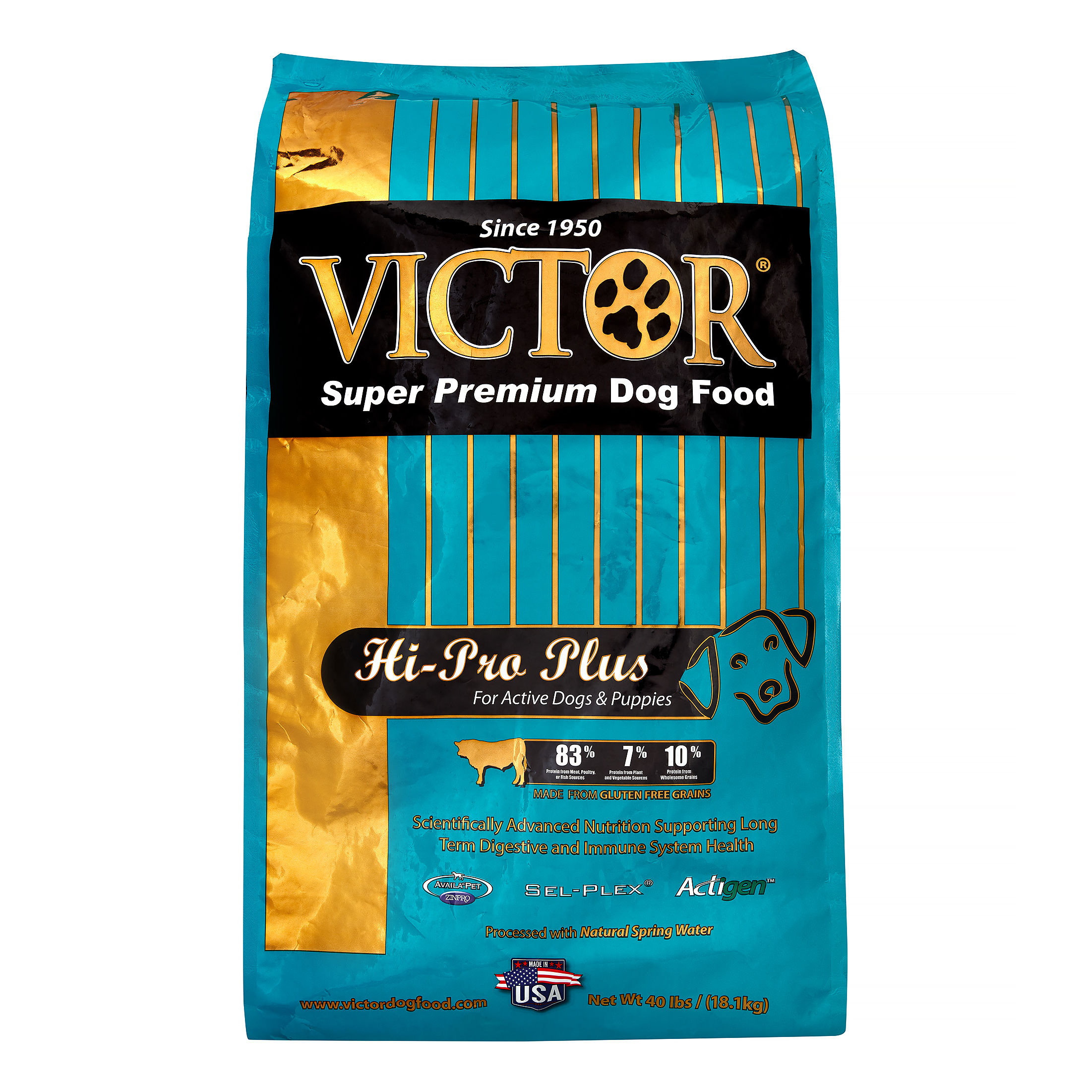 Victor Hi-Pro Plus Formula Dry Dog Food, 40 Lb