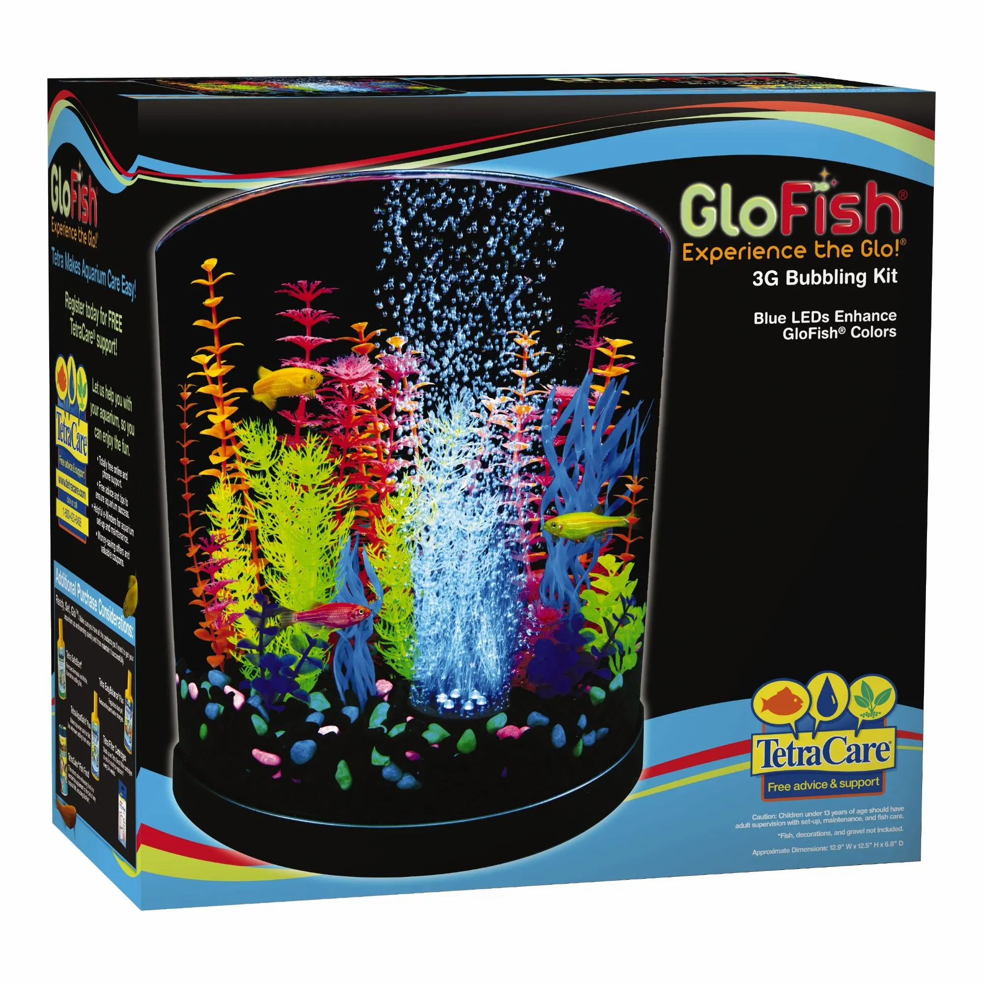 GloFish Half-Moon Bubbling Aquarium Kit - 3 Gallons
