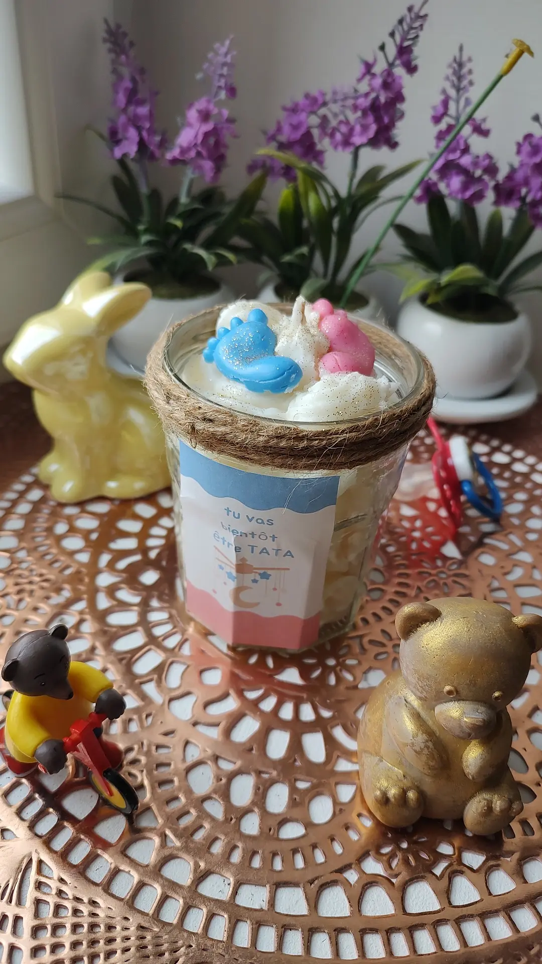 Bougie Annonce grossesse ou Baby Shower 