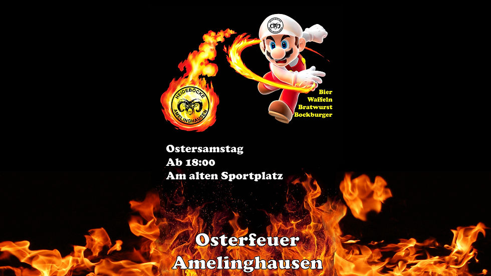 Osterfeuer Plakat Heideböcke