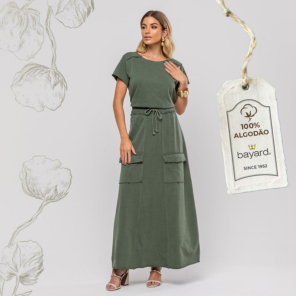 CONJUNTO BLUSA E SAIA ALGODÃO AURORA