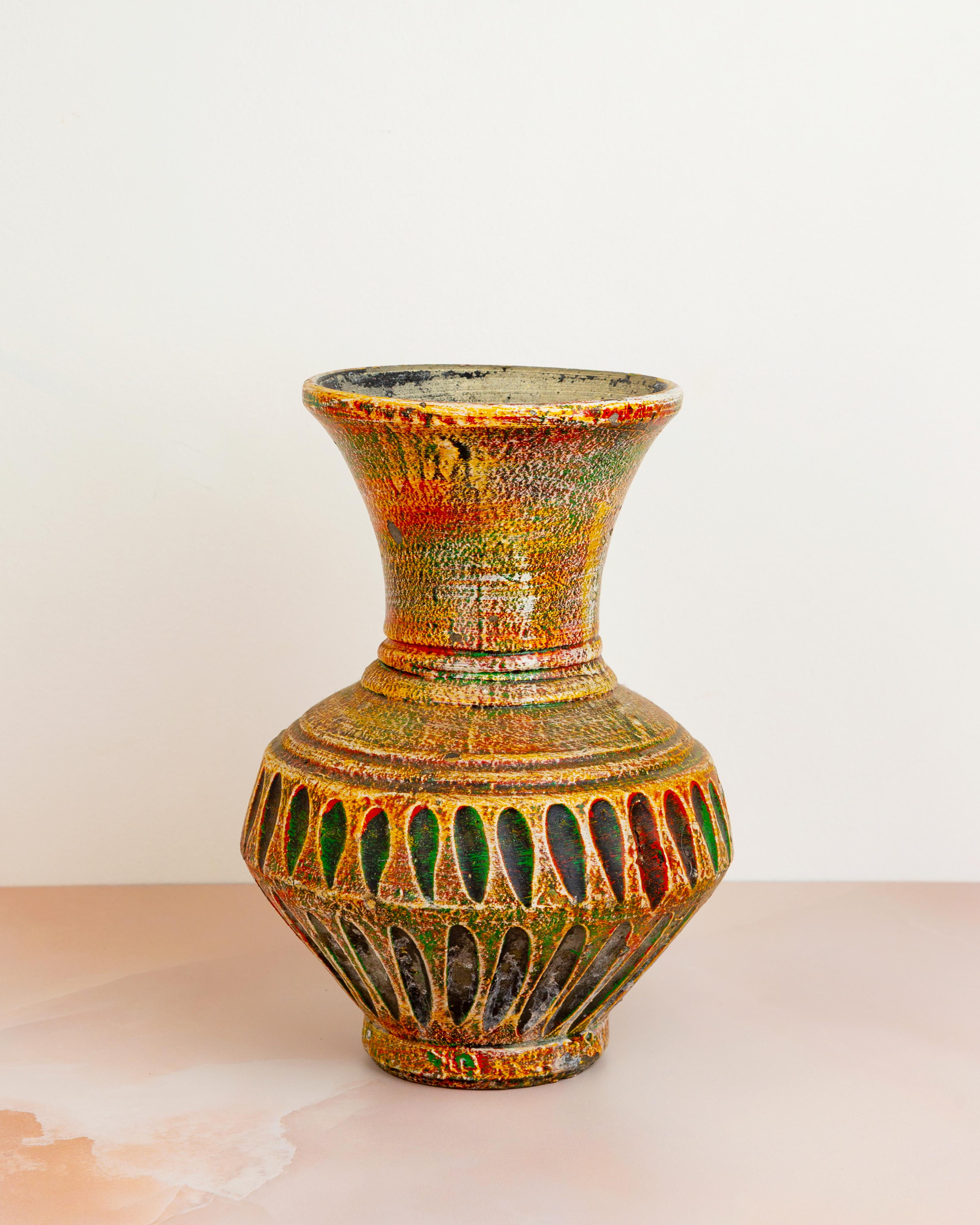 Rustic Multicoloured Vase
