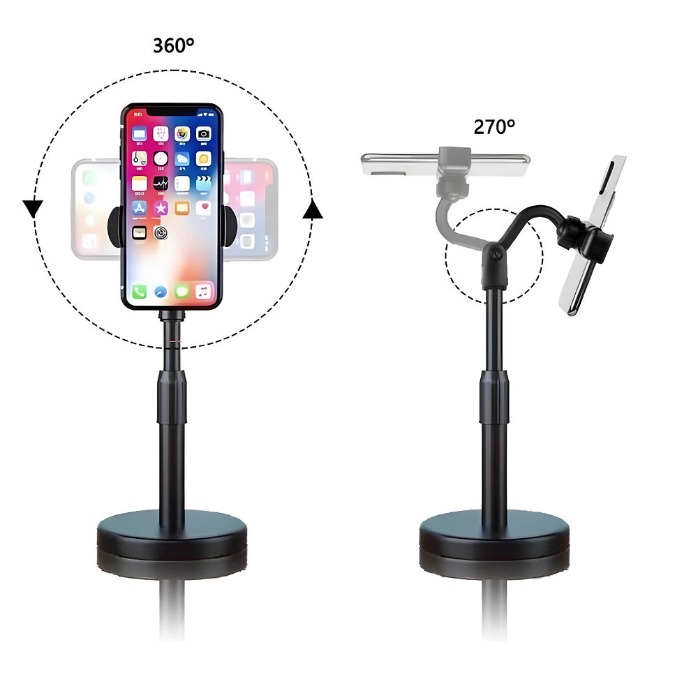 Thumbnail: Suporte Tripé Para Celular de Mesa com Apoio Celular Altura Ajustável