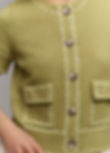 Design History Short-Sleeve Stitched Cardigan Sweater at Anthropologie