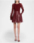 Alice + Olivia Chara Vegan Leather Croc Mini Dress at Neiman Marcus