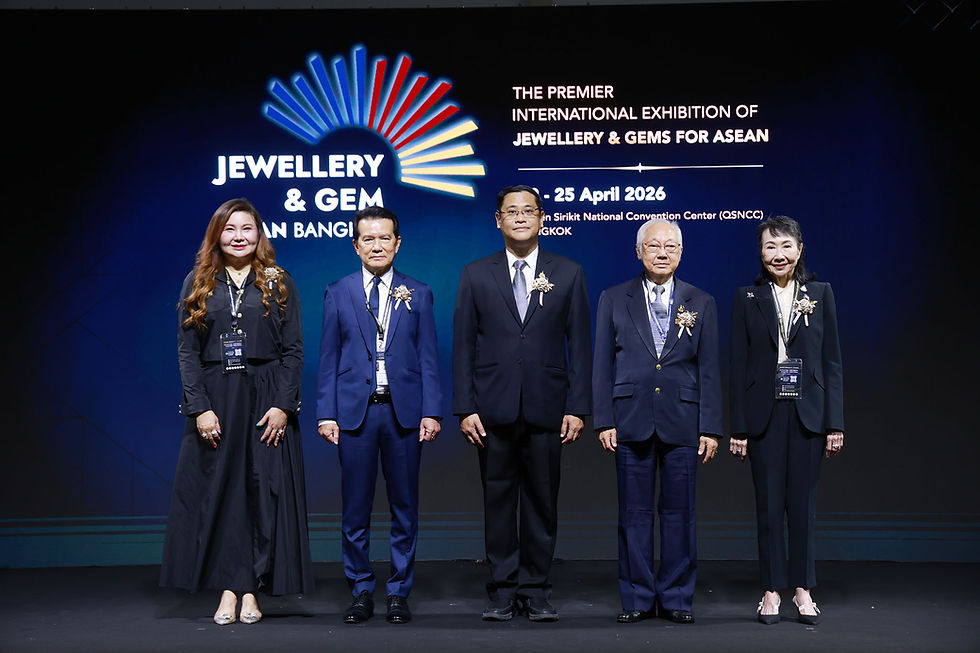 “JGAB 2026” ตอกย้ำเวทีอัญมณีและเครื่องประดับอาเซียนระดับโลก เดินหน้าดันไทยสู่ศูนย์กลางการค้า การจัดหาอัญมณีและเครื่องประดับ ผนึกพลังรัฐ–เอกชน–ผู้ประกอบการ ยกระดับศักยภาพธุรกิจไทยสู่ตลาดสากล