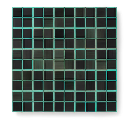 Square Pieces #3, 2025, pigments on wood frame for canvas, 85.8 x 85.8 x 3.5 cm.jpg