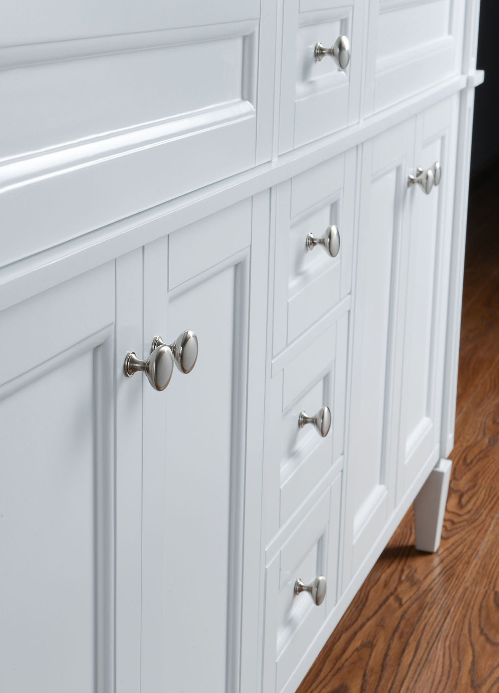 Thumbnail: Anastasia French 60" White Double Sink Vanity
