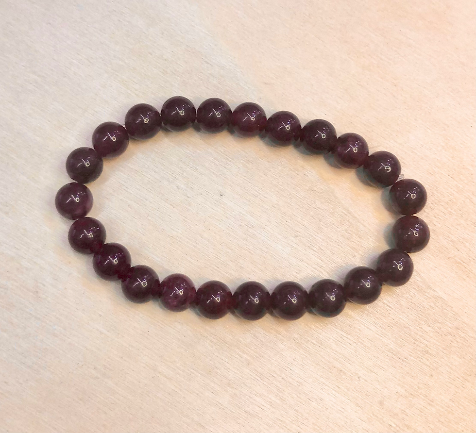 Thumbnail: Red Wine Quartz Bracelet 8mm Beads