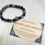 Thumbnail: Snowflake Obsidian 8mm Round Beaded Bracelet 