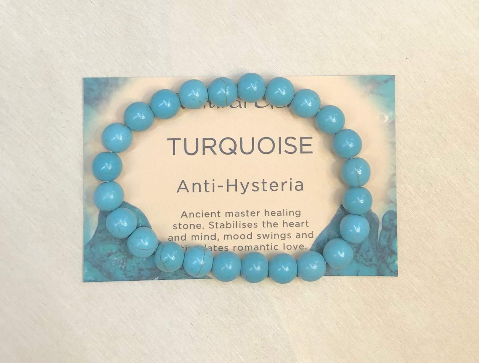 Turquoise Bracelet 8mm Round Beads