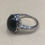 Thumbnail: Black Obsidian 925 Silver Ring size 7