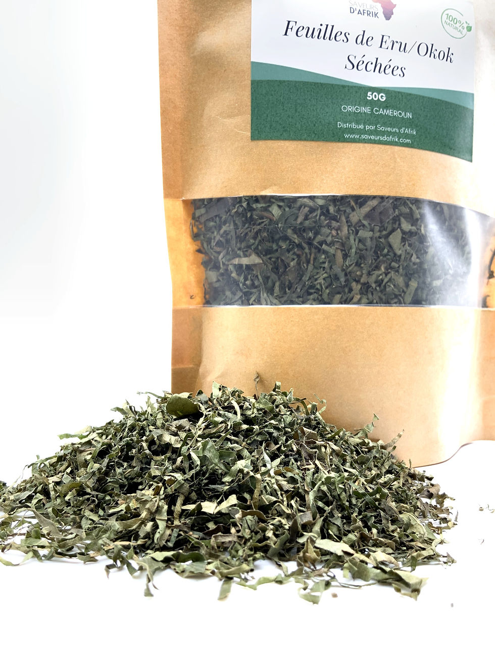 Miniature : Feuilles Eru/Okok/Fumbwa séchées