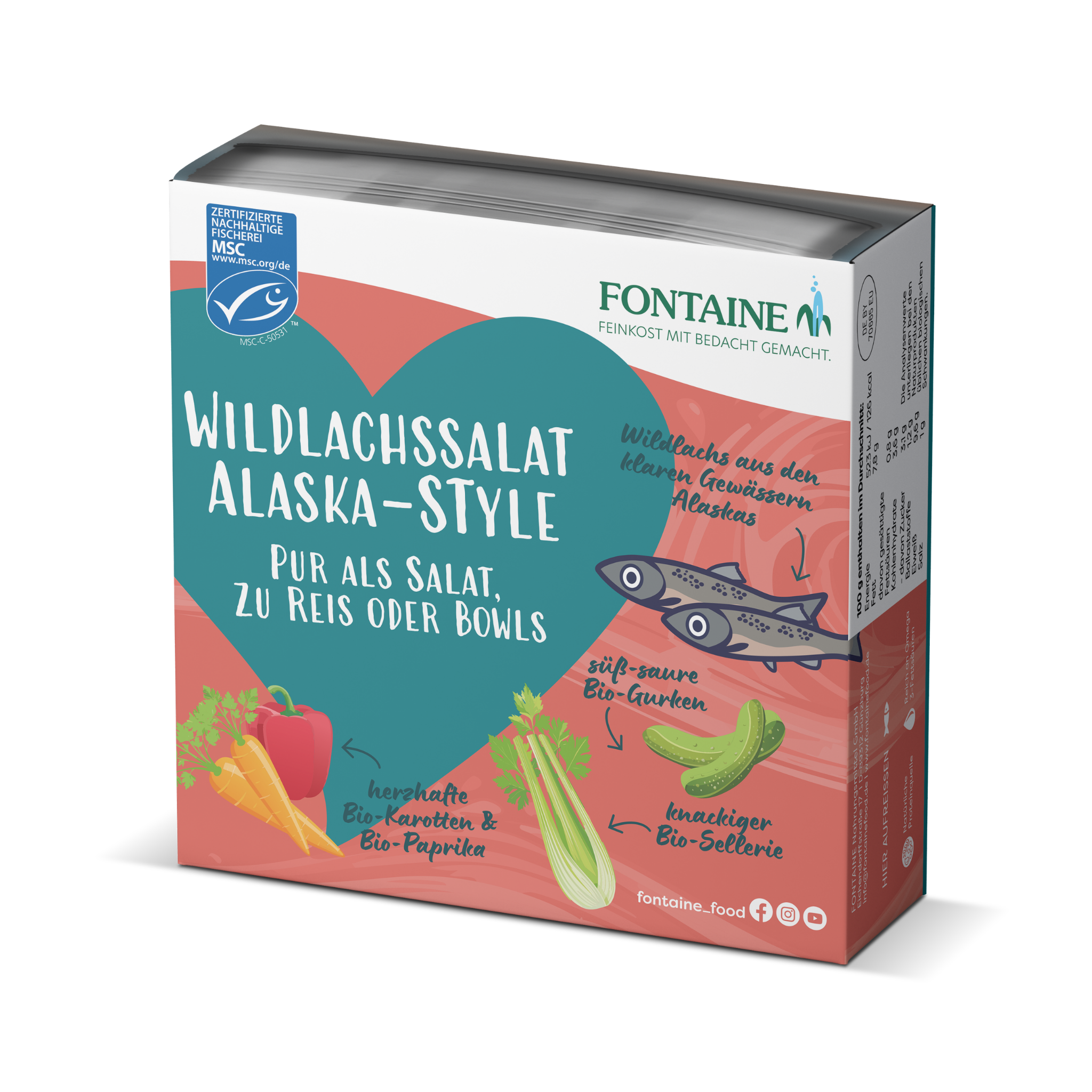 Fontaine Wildlachs-Salat „Alaska“, 200g