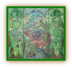 Green triptych