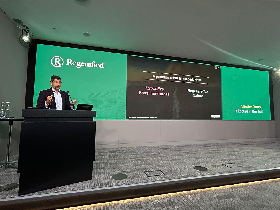 The Circular Bioeconomy Alliance's CEO Marc Palahí was a keynote speaker at the first Regenerative Capital Market Day held at the London Stock Exchange on 8 October, speaking about the transition towards a circular bioeconomy powered by nature.