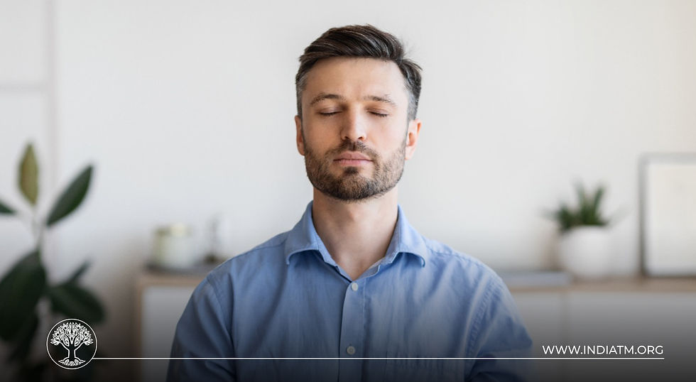 A Man Meditating