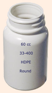 60 cc Round 33/400 HDPE