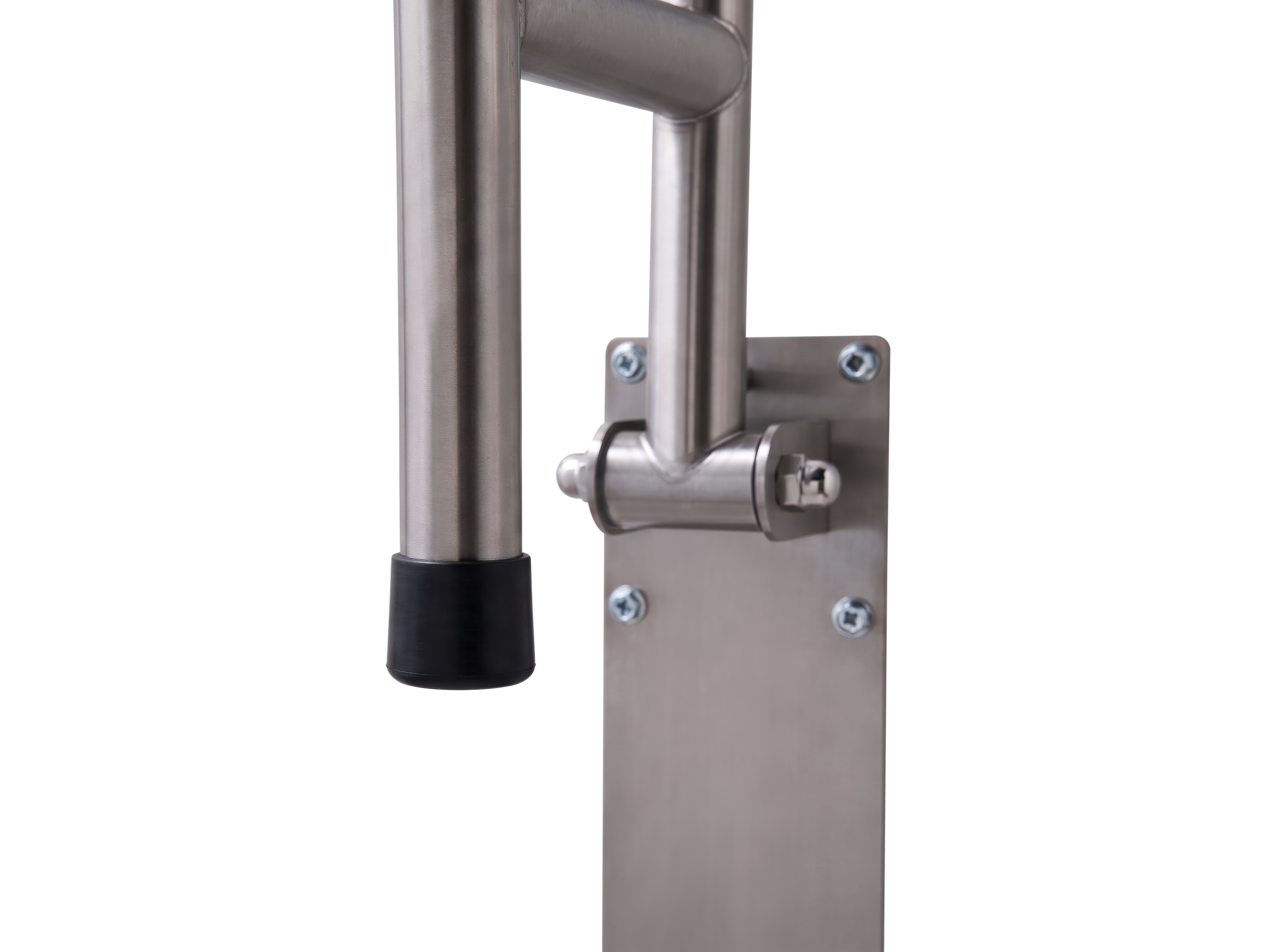 Rina Swing-Up Grab Bar in Brushed Steel view 3
