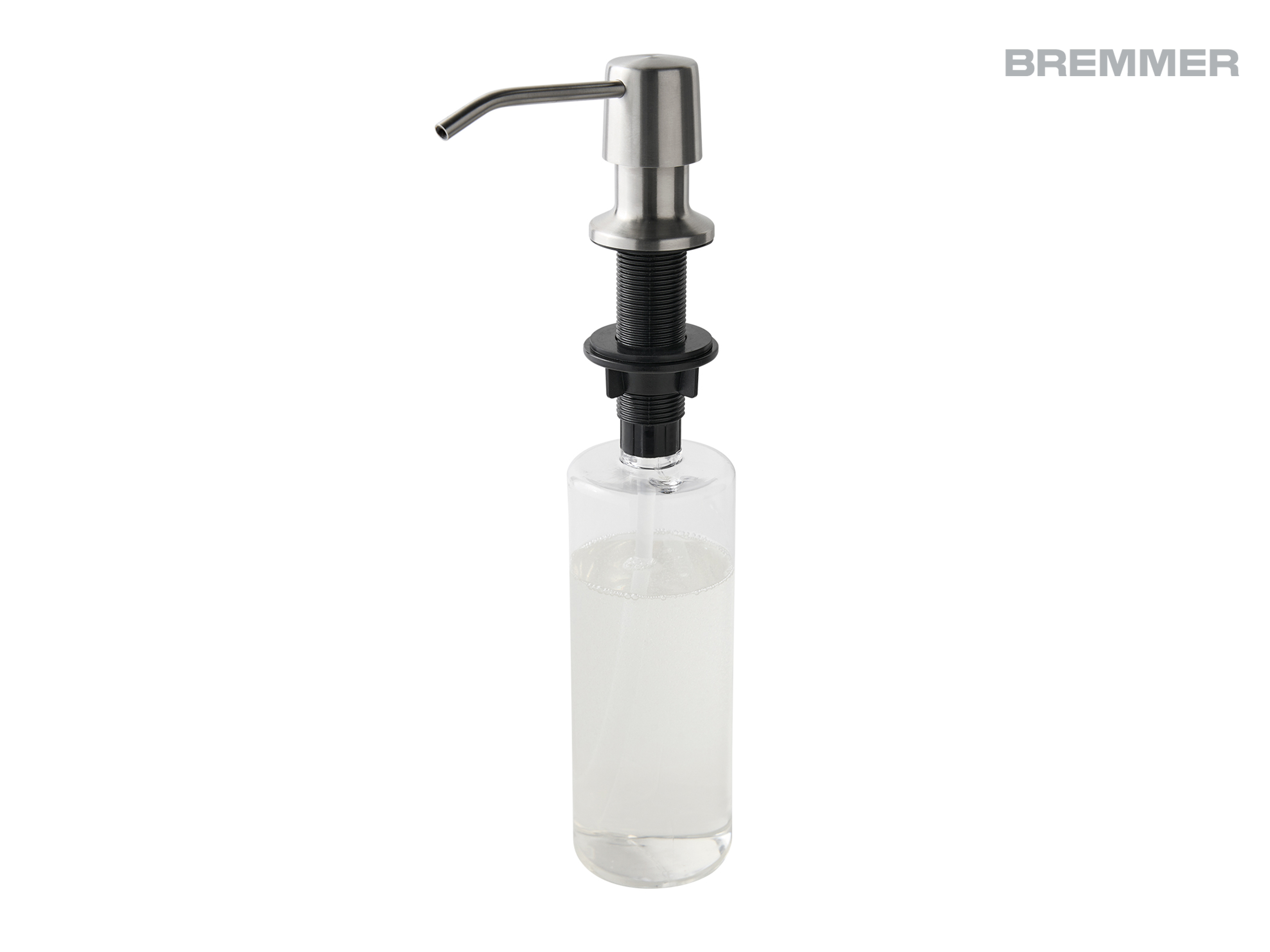 Vena Sink Soap Dispenser in Brushed Steel