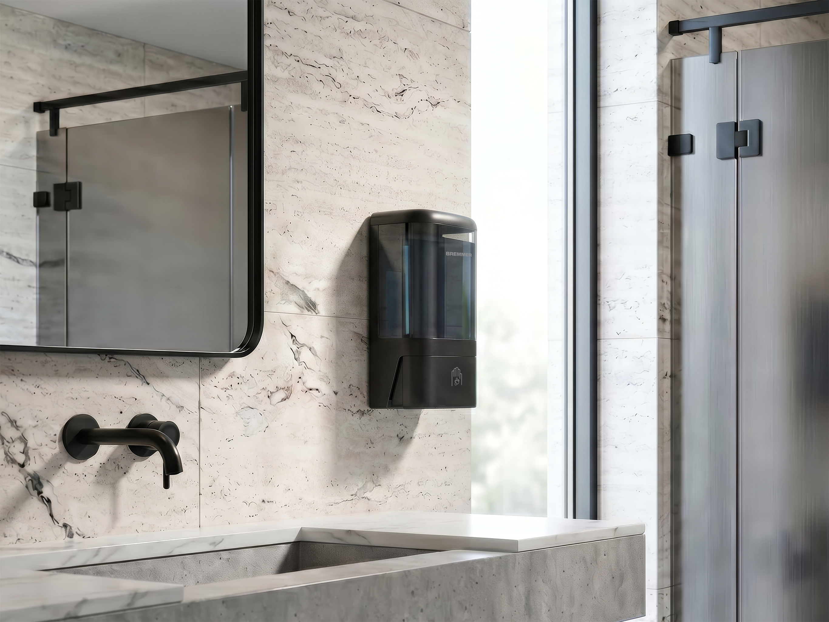 Pura Foam Soap Dispenser in Black view 6