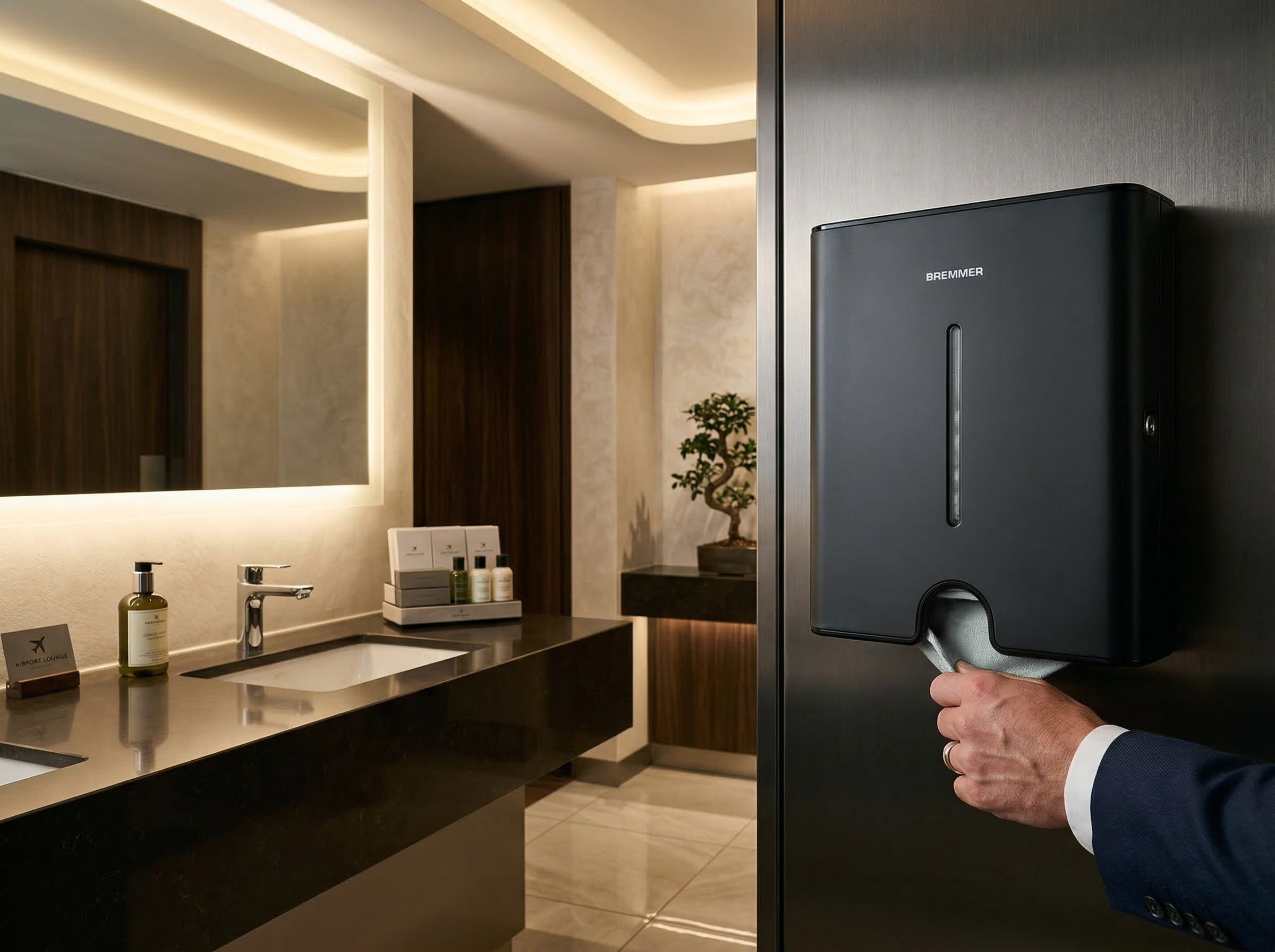 Sentra Paper Towel Dispenser in Black view 7