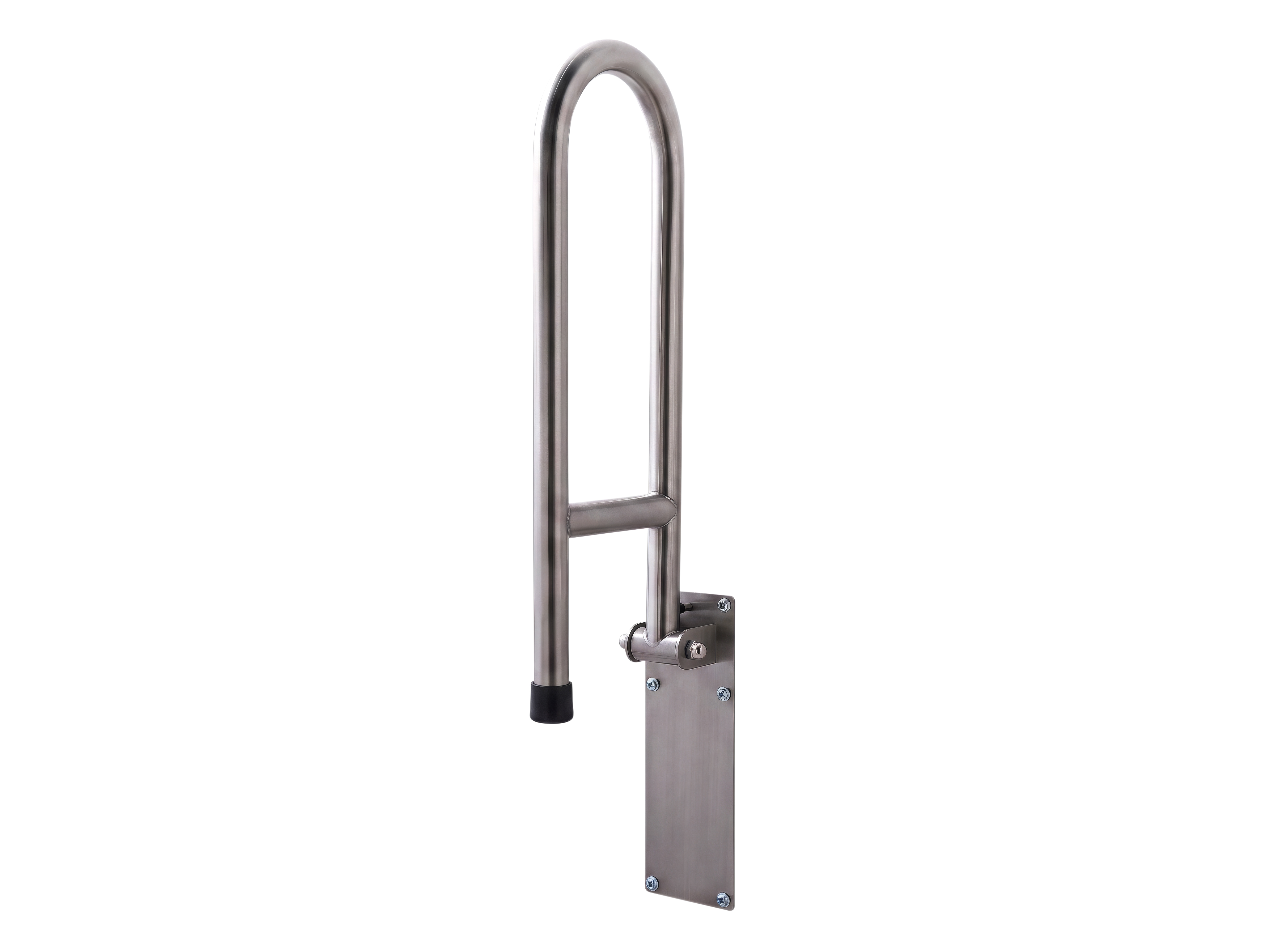 Rina Swing-Up Grab Bar in Brushed Steel view 5