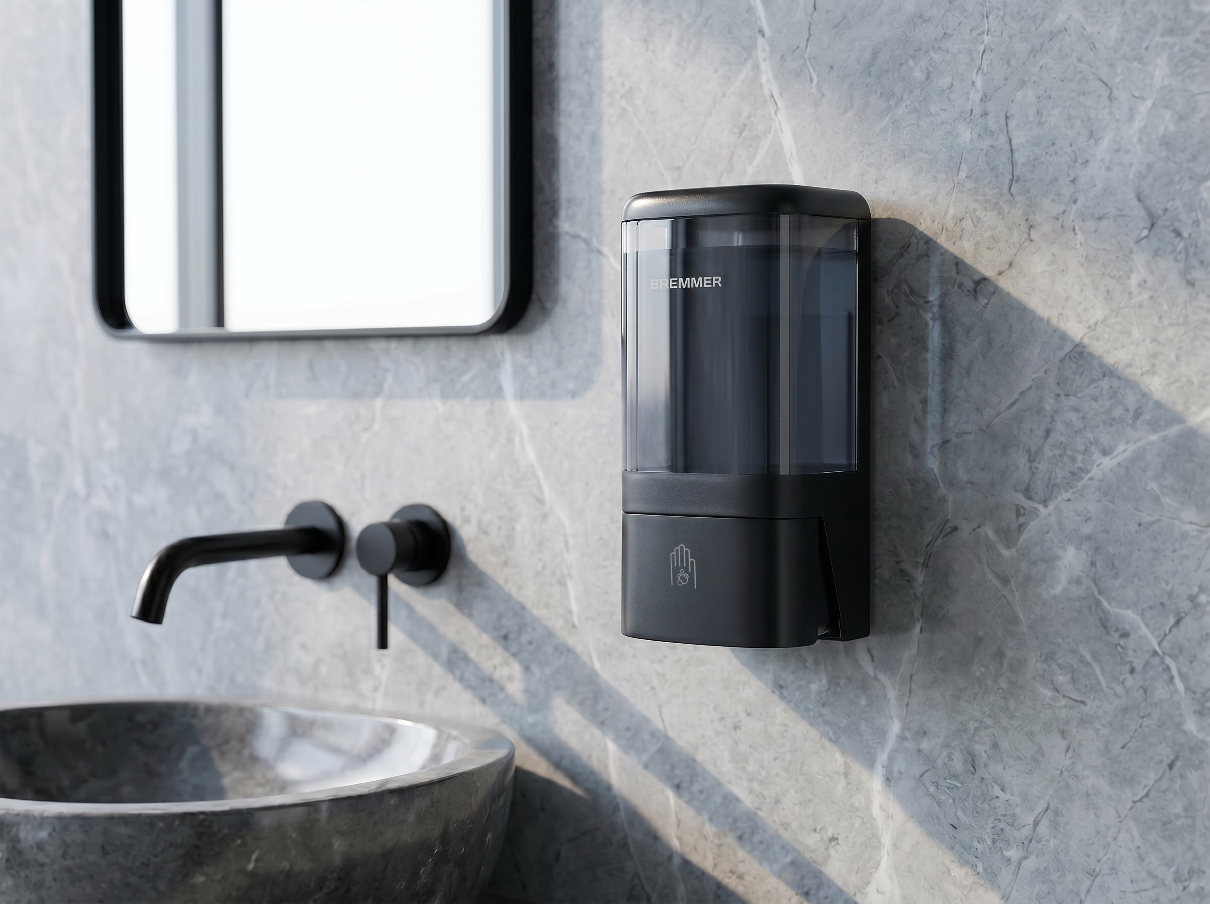 Pura Foam Soap Dispenser in Black view 2
