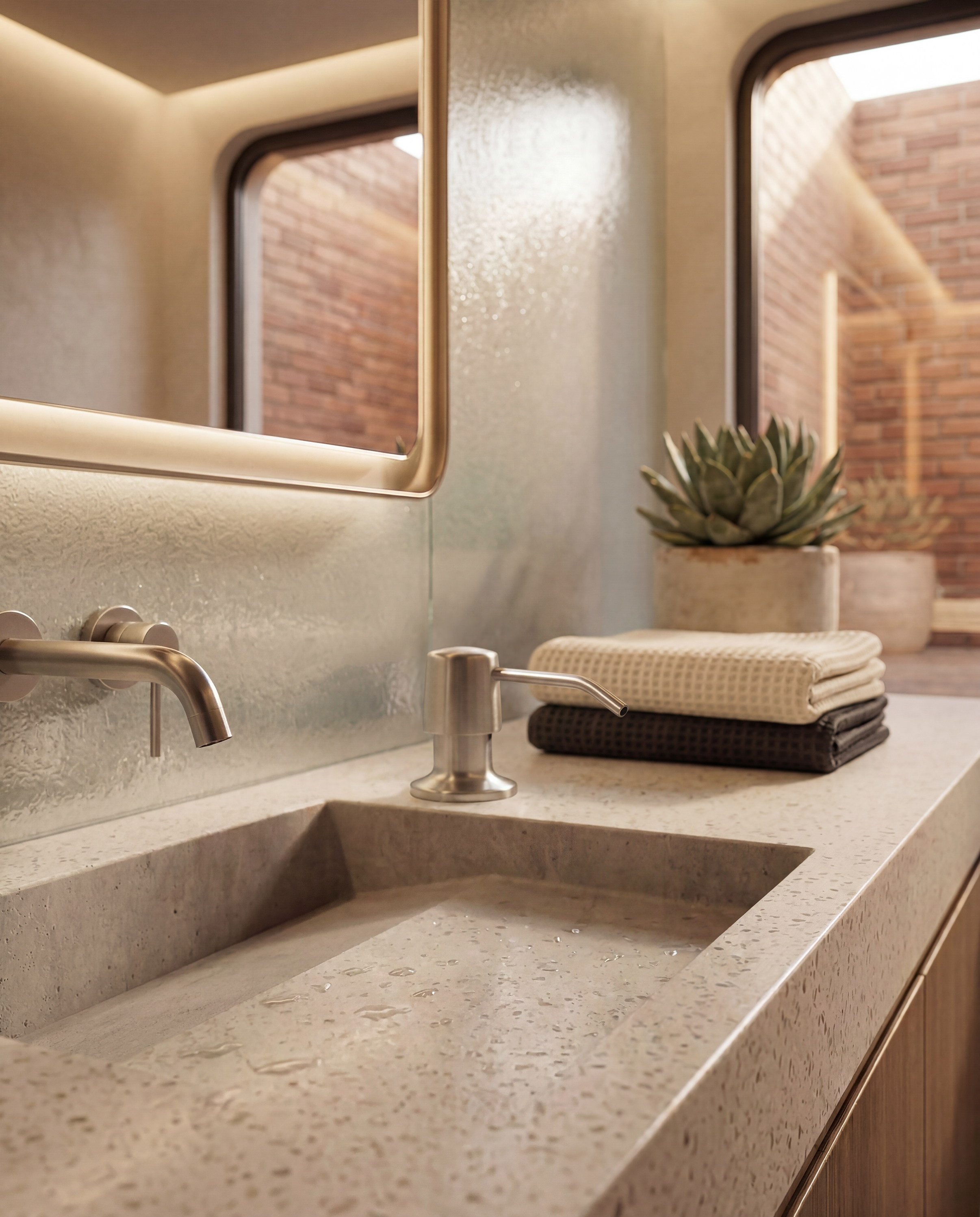 Vena Sink Soap Dispenser in Brushed Steel view 6