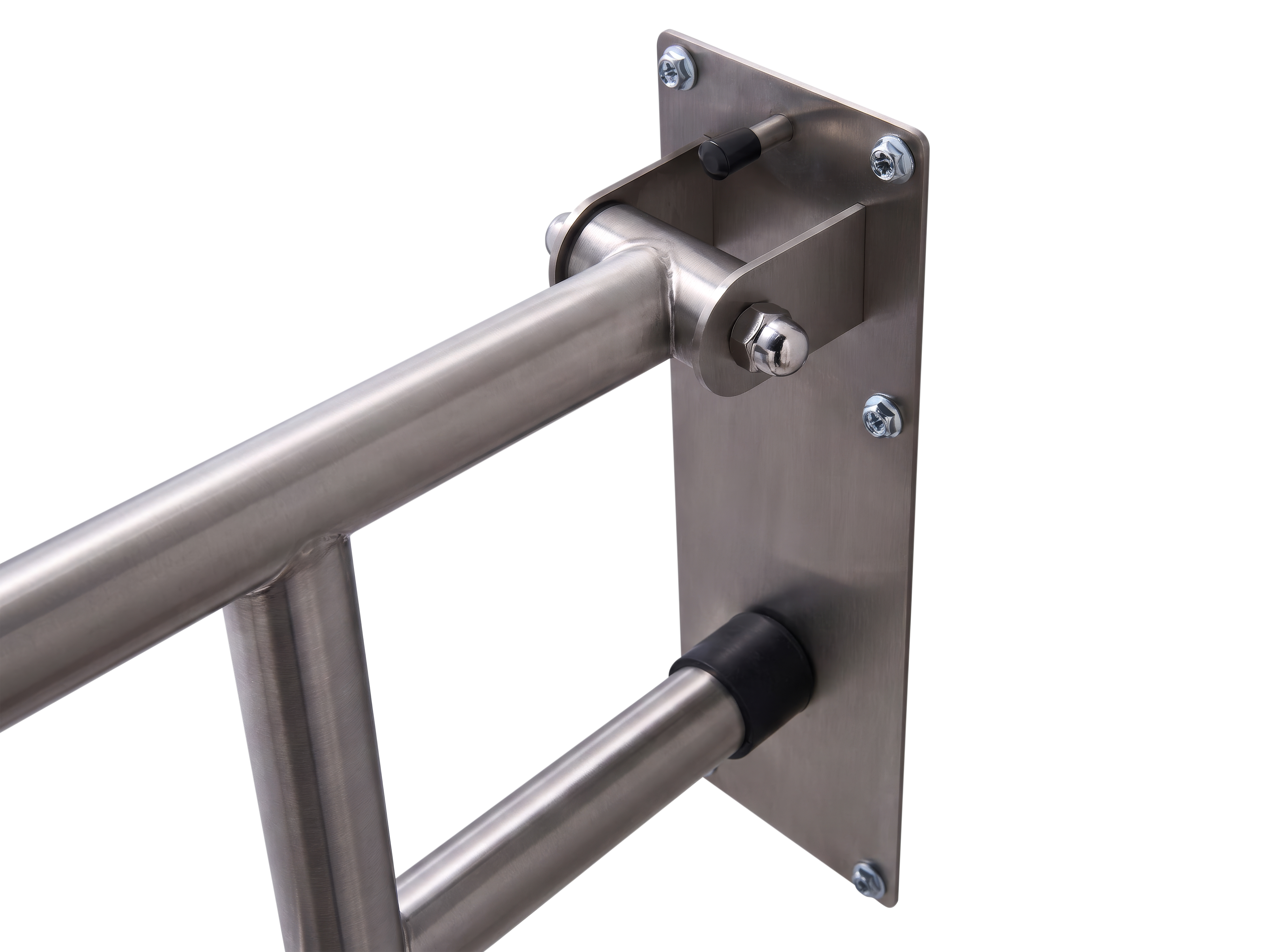 Rina Swing-Up Grab Bar in Brushed Steel view 4