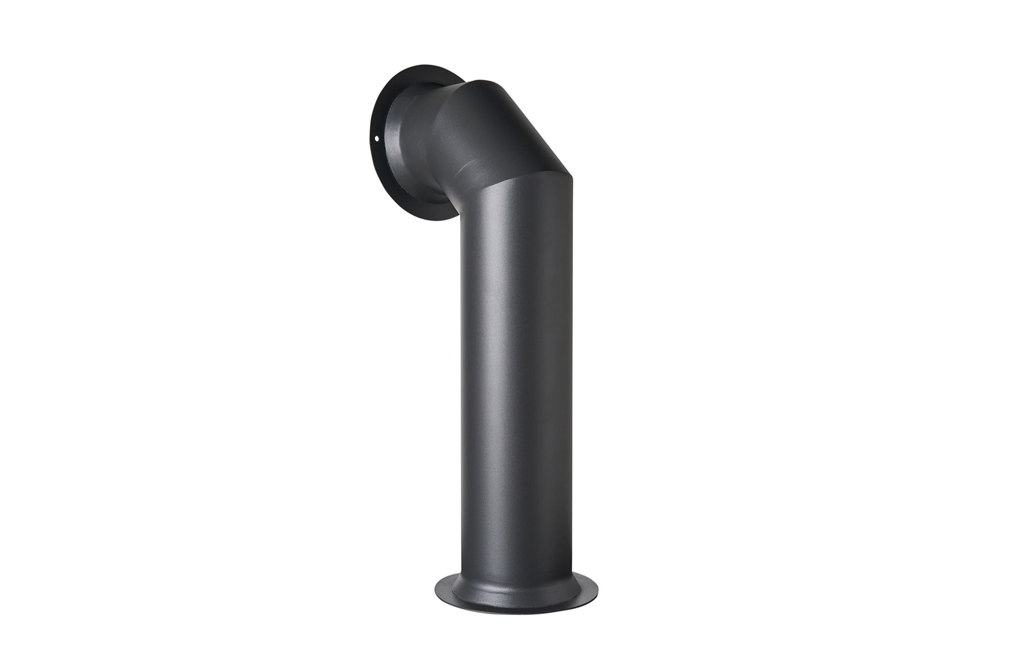 Tall Angled Stove Pipe - Black