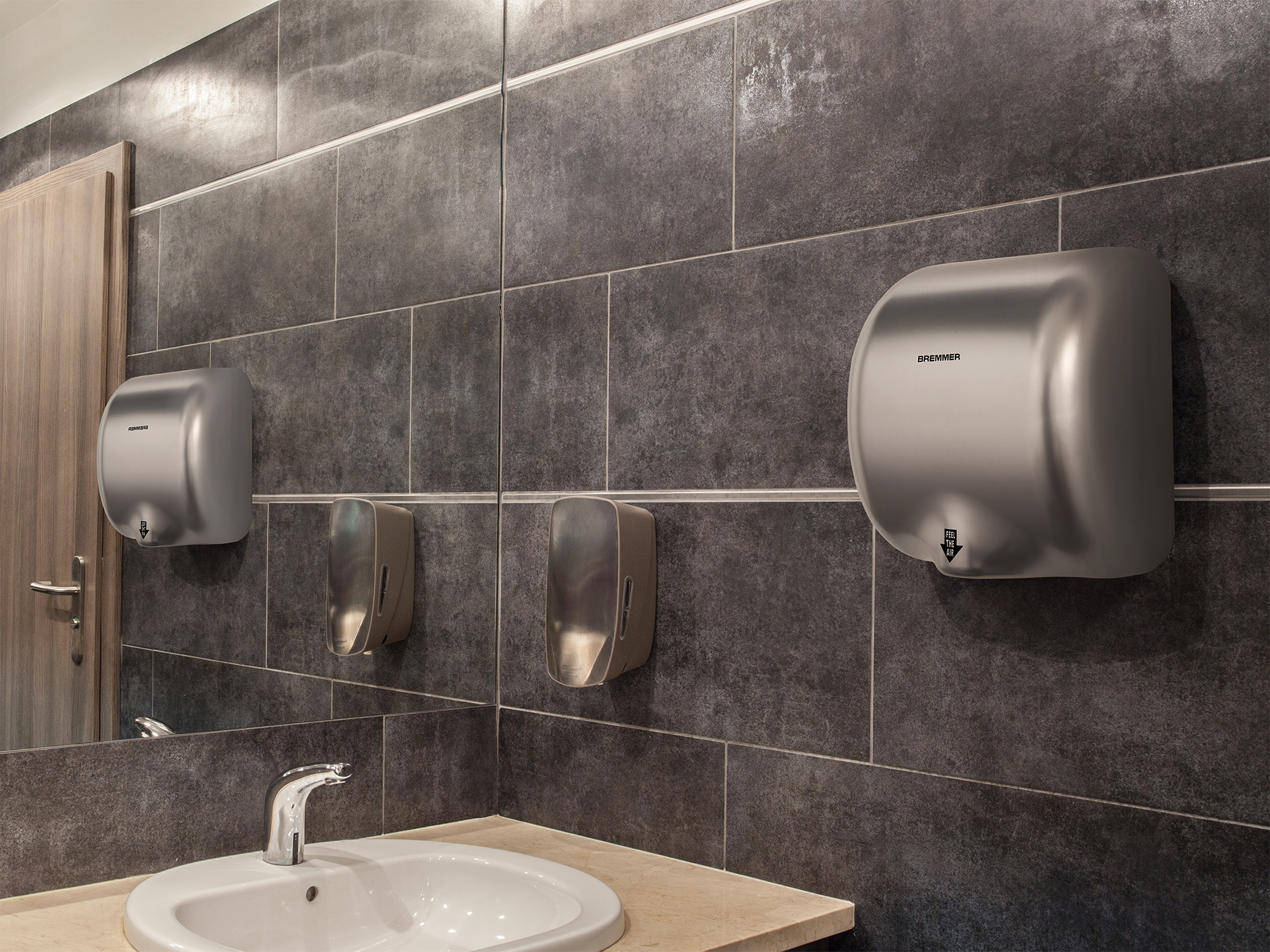 Generic Turbo Hand Dryer in Silver view 2