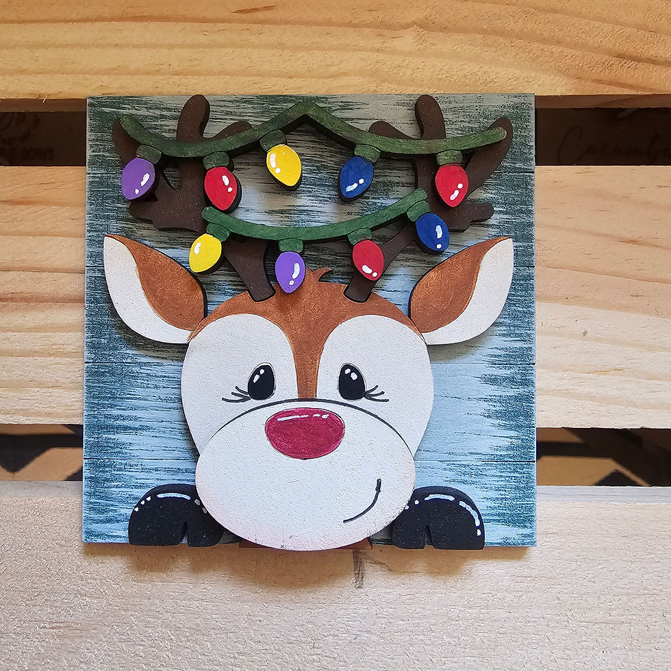 Thumbnail: Christmas Reindeer Square Inserts