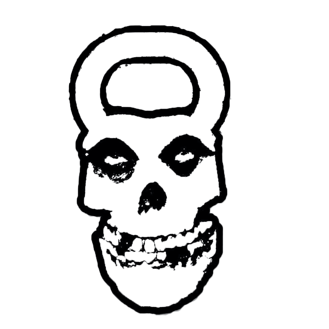 Skull Outline Black Kettlebell Misfits
