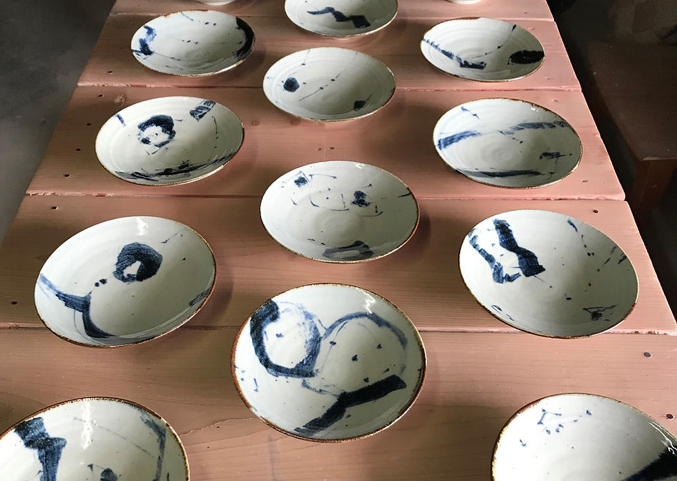 安南楽描　六寸皿