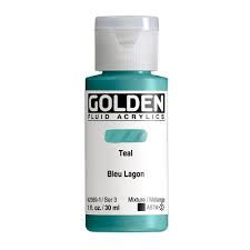Teal | Fluid Acrylic 30ml | Golden