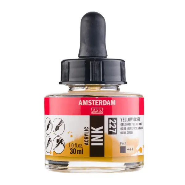 Yellow Ochre | Amsterdam Acrylic Ink 30ml | Royal Talens