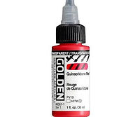 Transparent Quinacridone Red | High Flow Acrylic 30ml | Golden