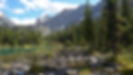 Landscape of a mountain and a lake.