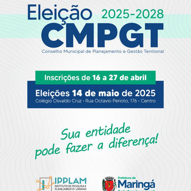 Inscrições para eleição do Conselho Municipal de Planejamento e Gestão Territorial estão abertas