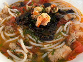 Shrimp, Pork & Tomato Noodles (Bun Tom)