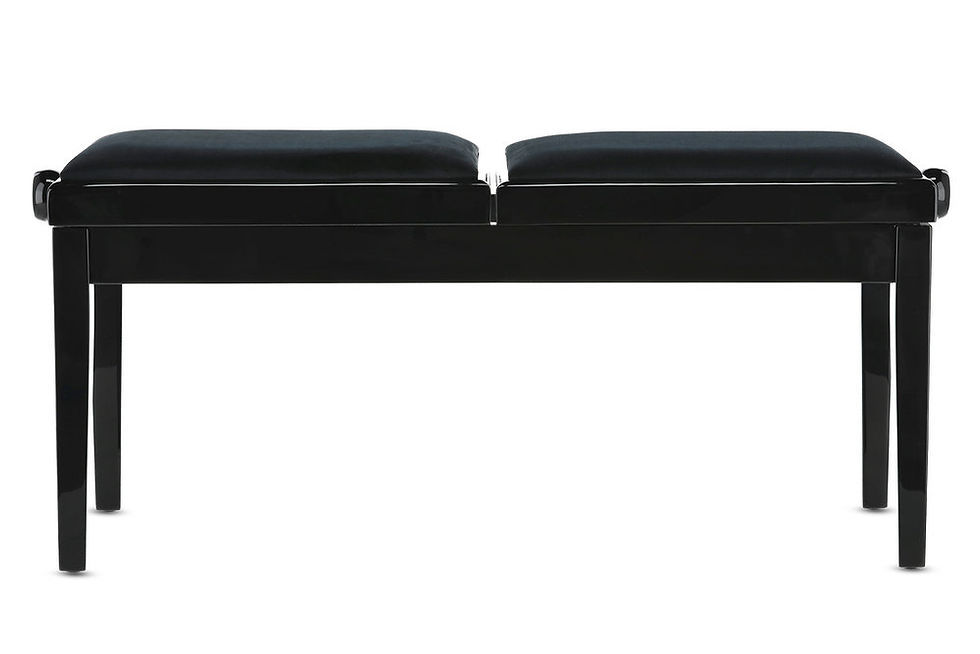 Miniaturbild: Pianobank Deluxe Double Schwarz hochglanz GEWA Pianobank