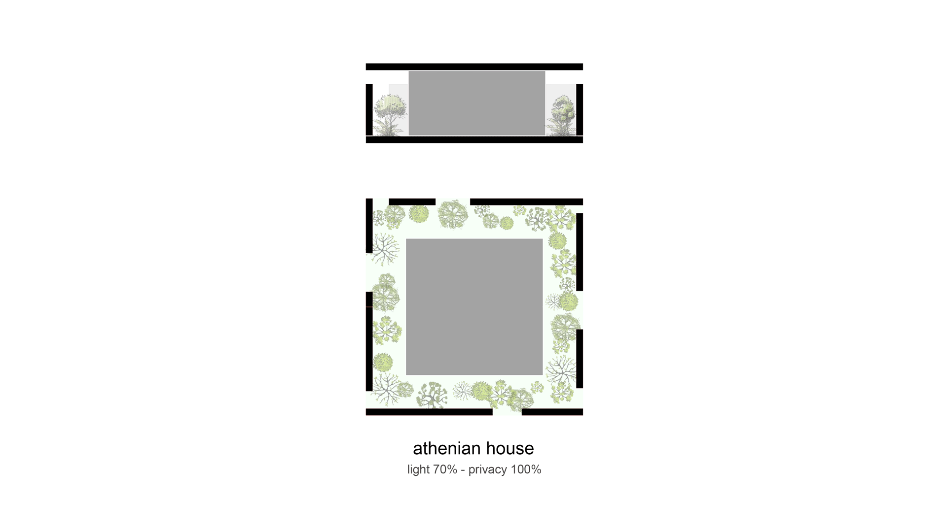 Concept diagram gif of a contemporary eco friendly apartment building with large balconies and wood soffits by 9901 Architects.