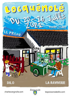 à Locquénolé - Exposition au préau - du 20 au 26 juillet 2021